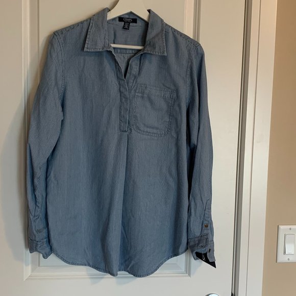 NWT Chaps Striped Shirt, Small - Picture 3 of 7